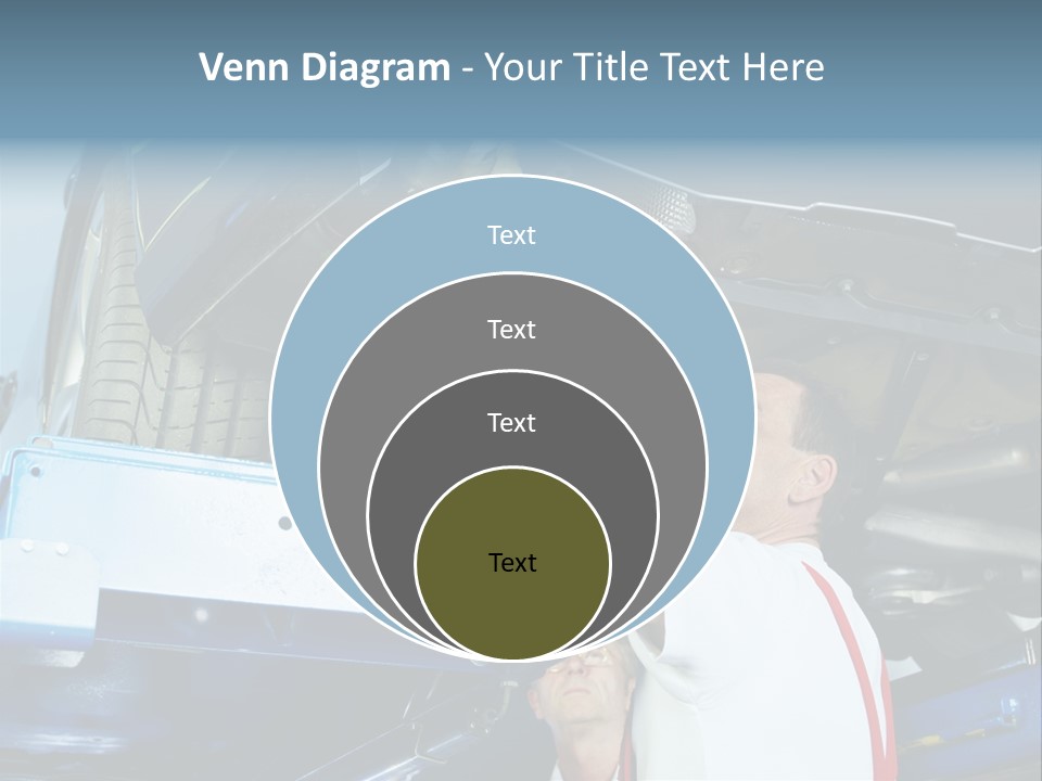 Set Puncture Tire PowerPoint Template