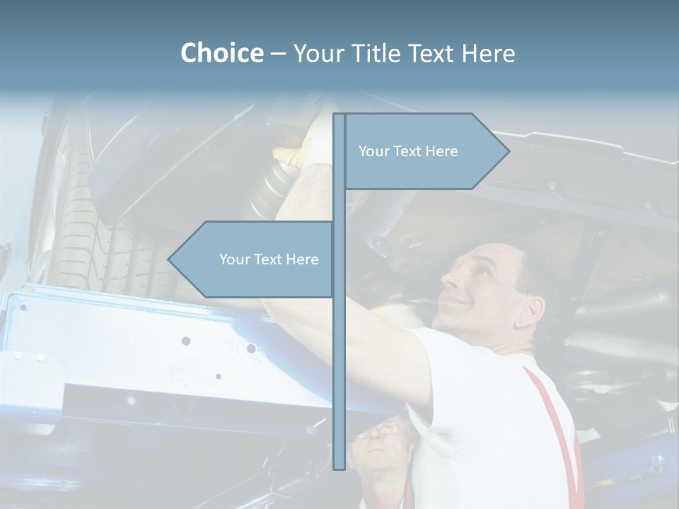 Set Puncture Tire PowerPoint Template