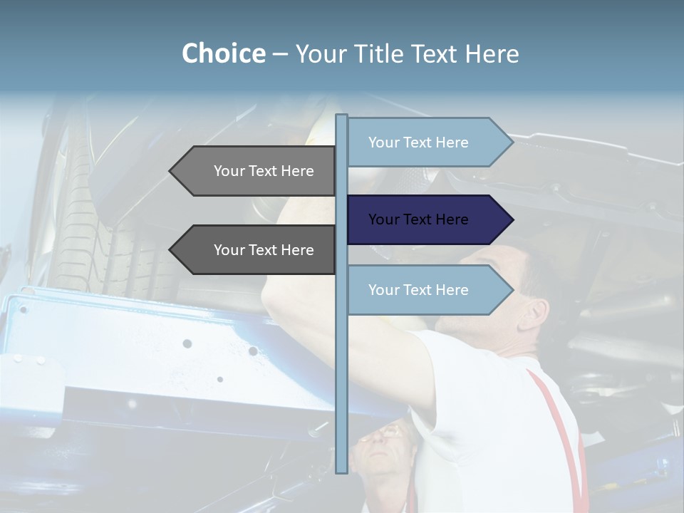 Set Puncture Tire PowerPoint Template