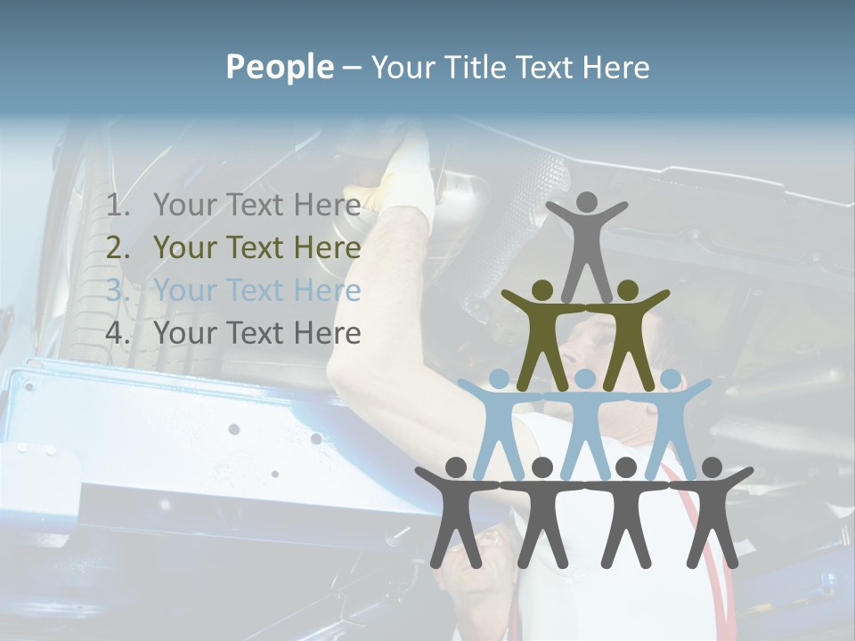 Set Puncture Tire PowerPoint Template
