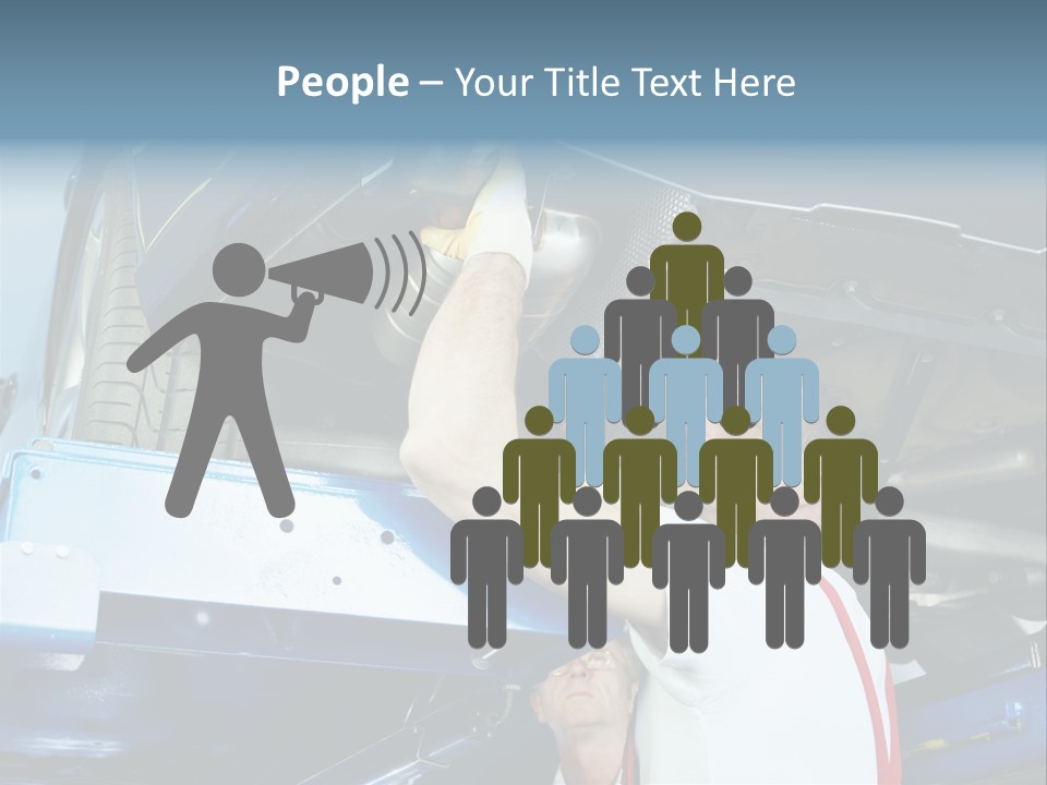 Set Puncture Tire PowerPoint Template