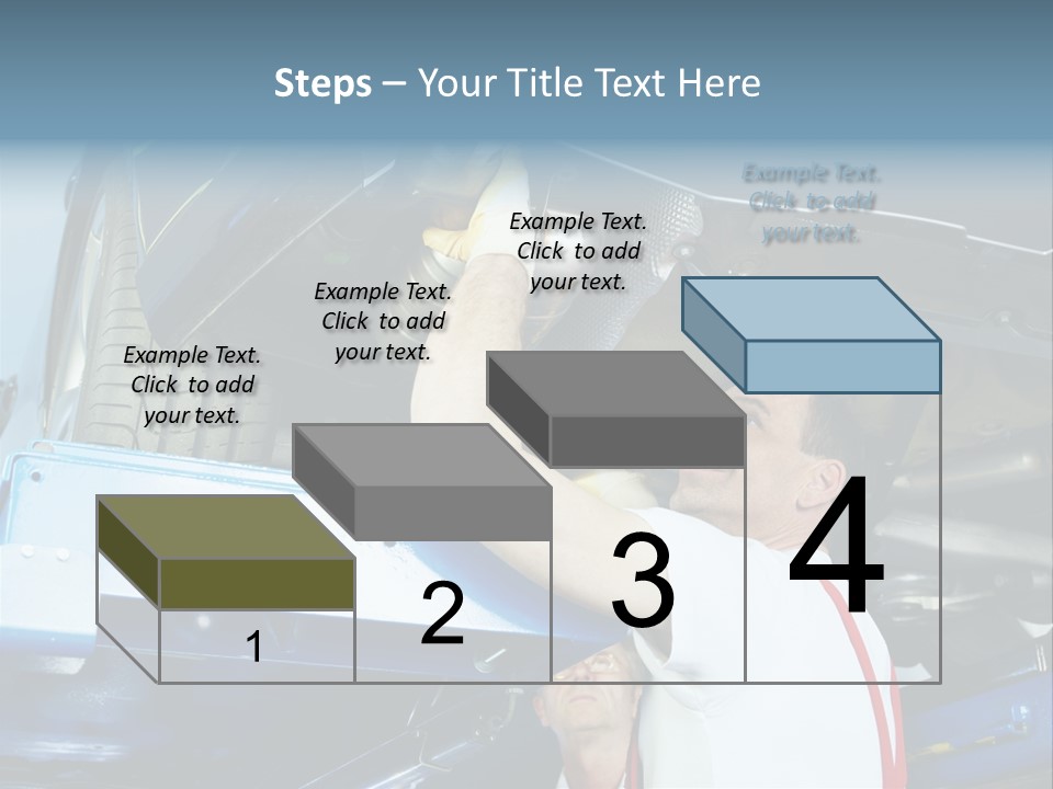 Set Puncture Tire PowerPoint Template