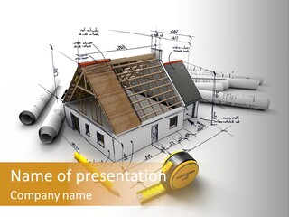 Handwrite Beams Plan PowerPoint Template