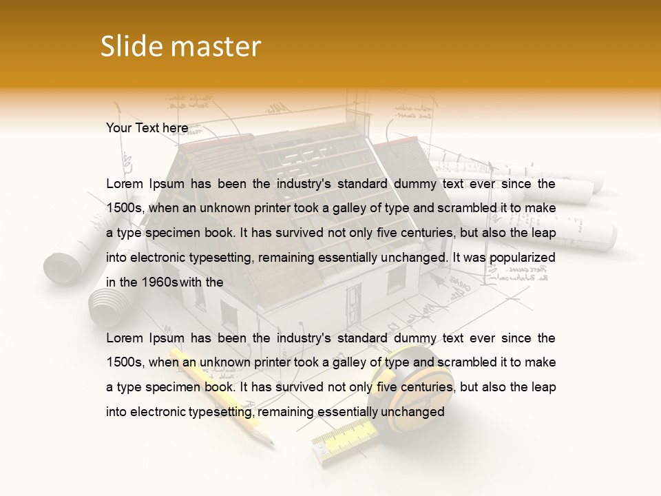 Handwrite Beams Plan PowerPoint Template