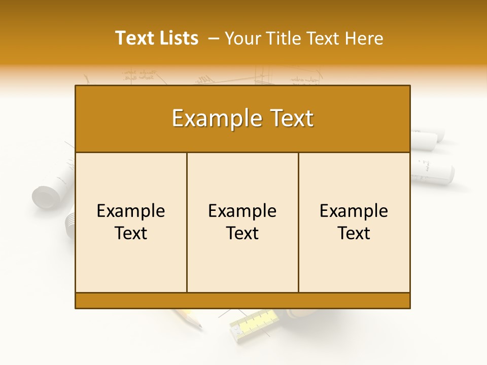 Handwrite Beams Plan PowerPoint Template