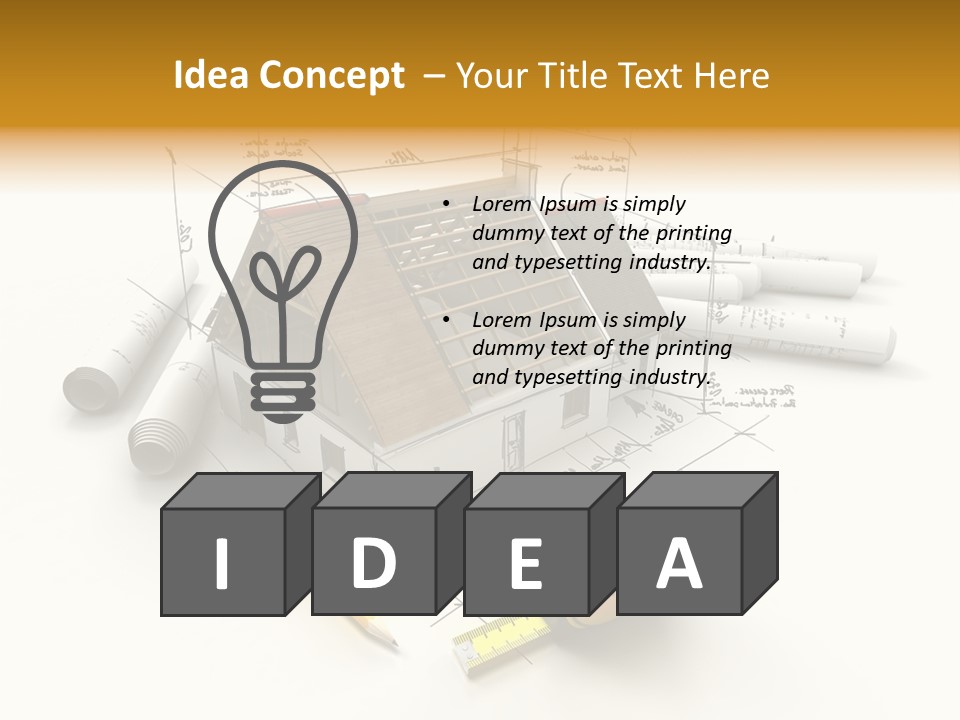Handwrite Beams Plan PowerPoint Template