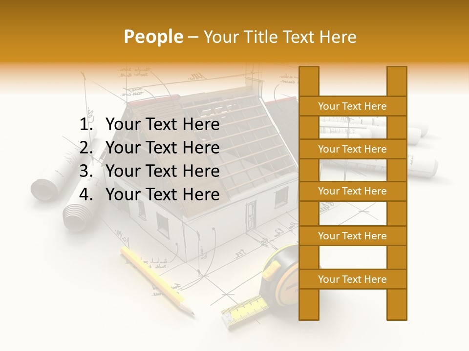 Handwrite Beams Plan PowerPoint Template