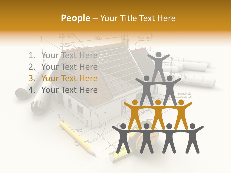Handwrite Beams Plan PowerPoint Template