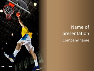 Basketball Looking Person PowerPoint Template