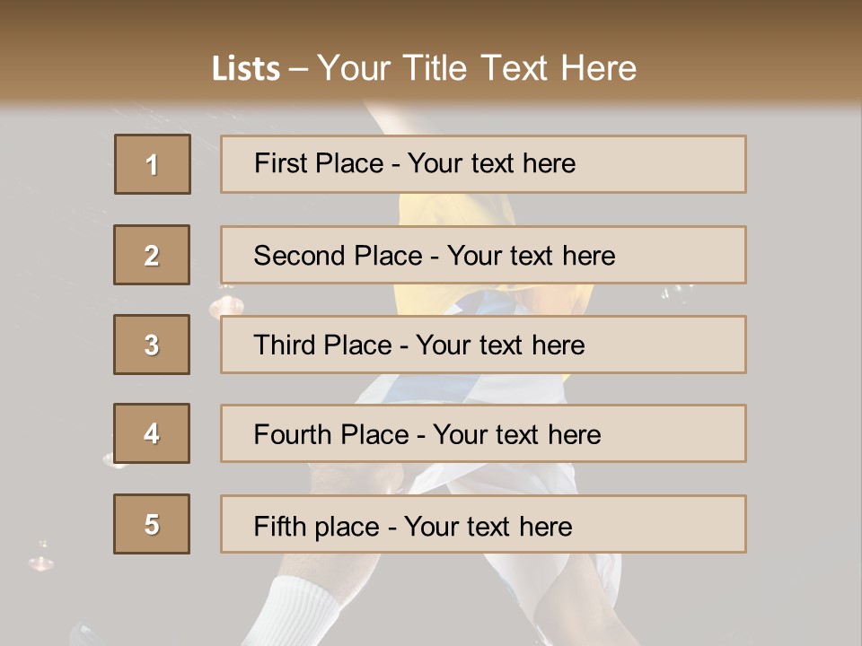 Basketball Looking Person PowerPoint Template