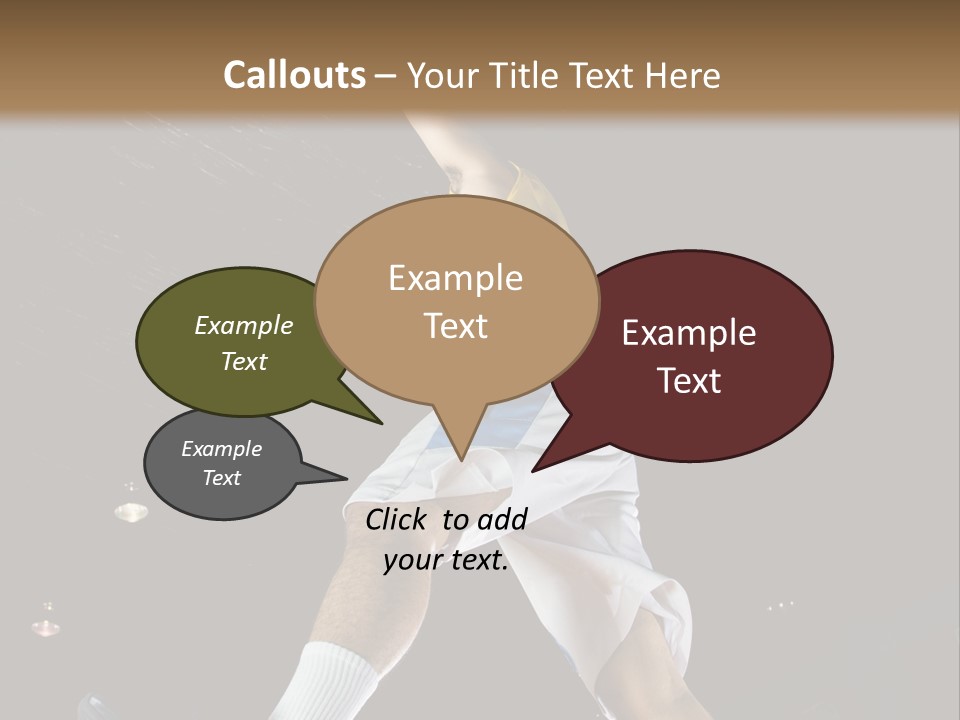 Basketball Looking Person PowerPoint Template