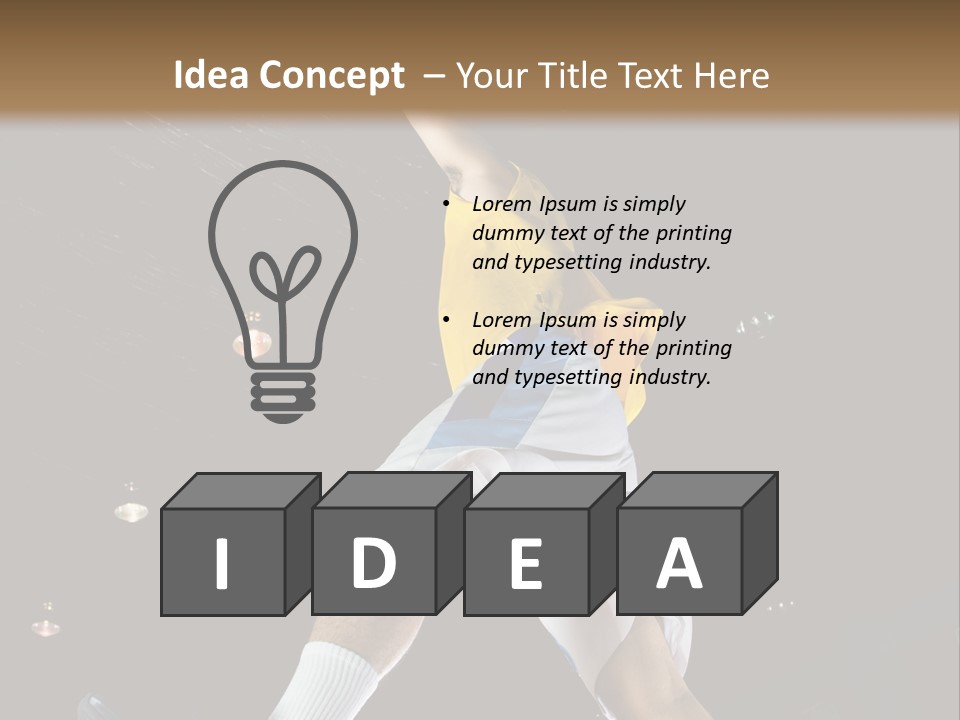 Basketball Looking Person PowerPoint Template