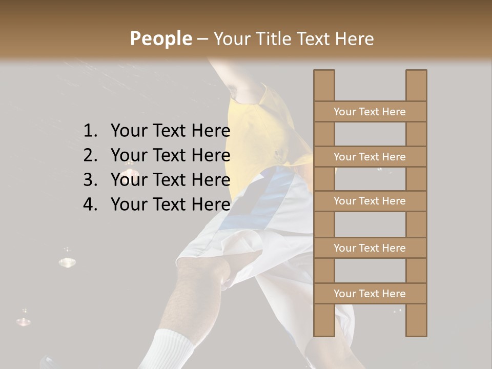 Basketball Looking Person PowerPoint Template