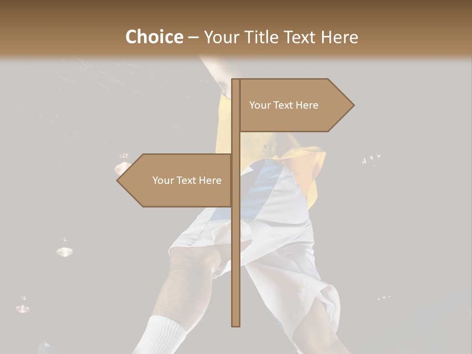 Basketball Looking Person PowerPoint Template