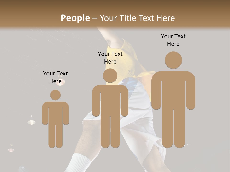 Basketball Looking Person PowerPoint Template
