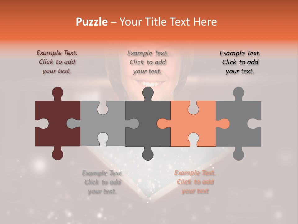 Bookstore Concept Surprised PowerPoint Template