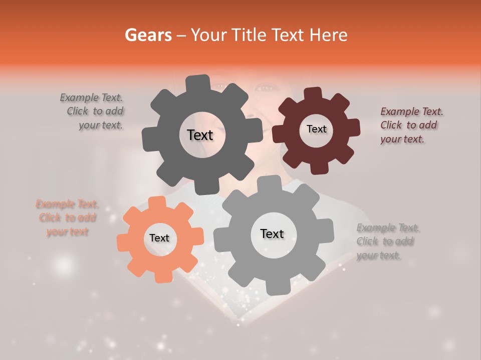 Bookstore Concept Surprised PowerPoint Template