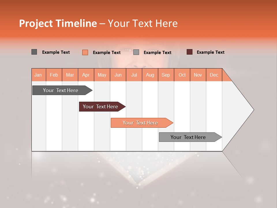 Bookstore Concept Surprised PowerPoint Template