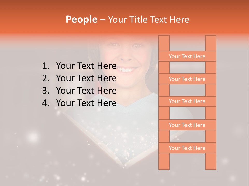 Bookstore Concept Surprised PowerPoint Template
