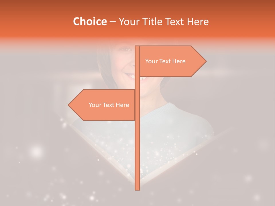 Bookstore Concept Surprised PowerPoint Template