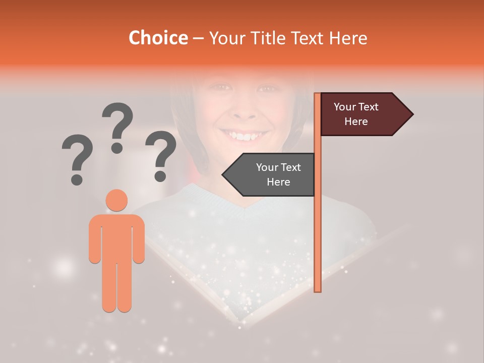Bookstore Concept Surprised PowerPoint Template