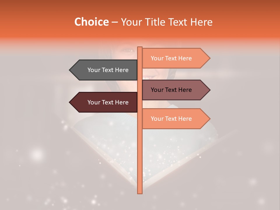 Bookstore Concept Surprised PowerPoint Template