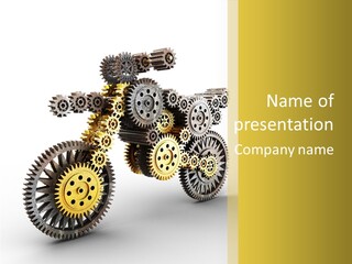 Wheel Gear Close Up PowerPoint Template