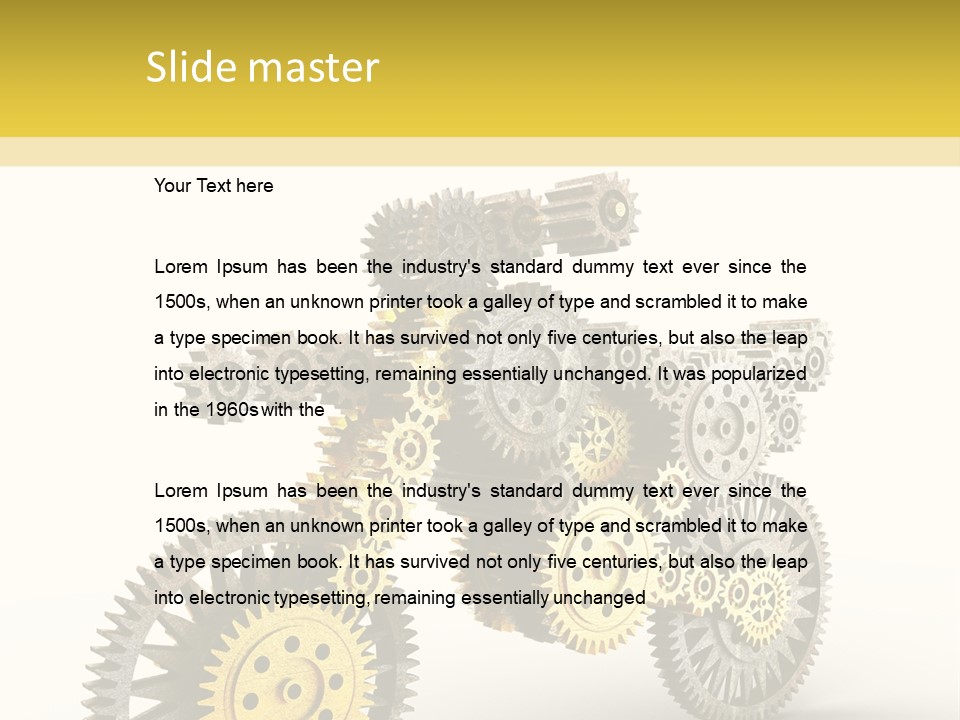 Wheel Gear Close Up PowerPoint Template