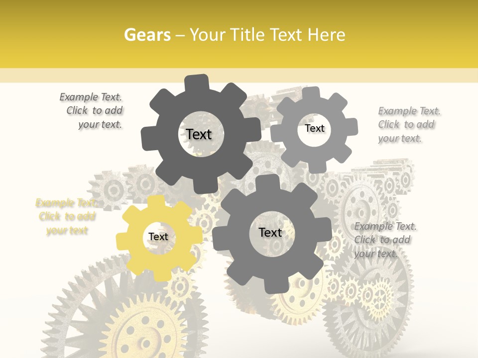 Wheel Gear Close Up PowerPoint Template