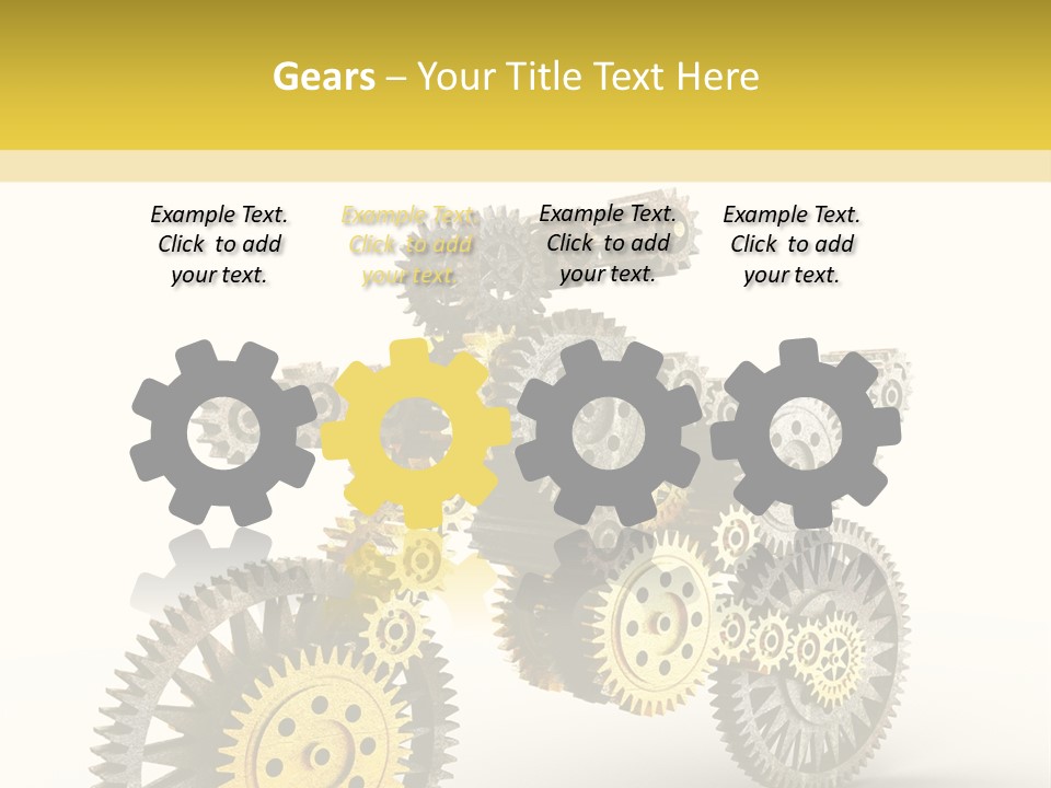 Wheel Gear Close Up PowerPoint Template