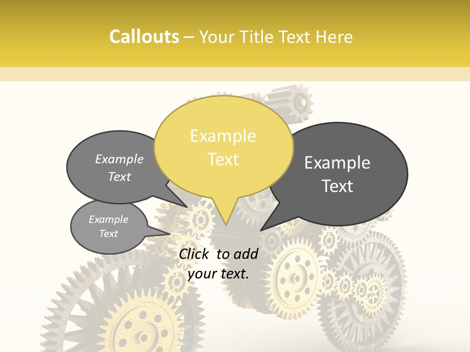 Wheel Gear Close Up PowerPoint Template