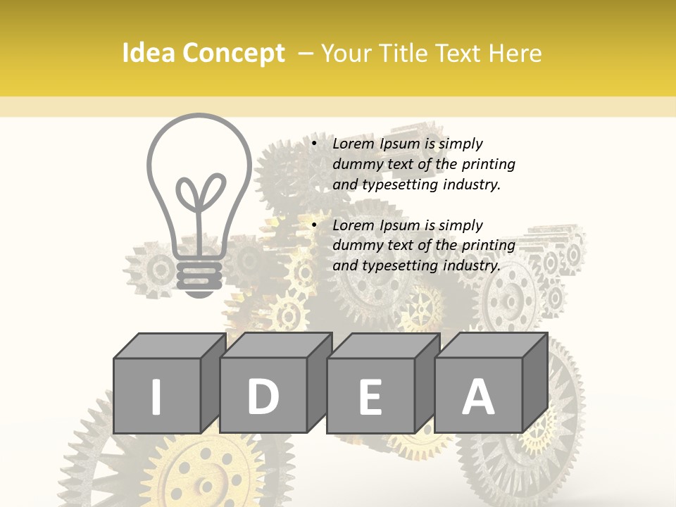 Wheel Gear Close Up PowerPoint Template