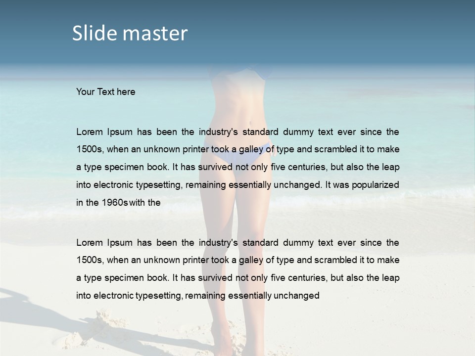 Girl Turquoise Holiday PowerPoint Template