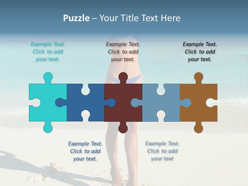 Girl Turquoise Holiday PowerPoint Template