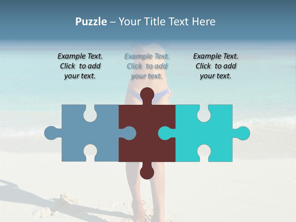 Girl Turquoise Holiday PowerPoint Template