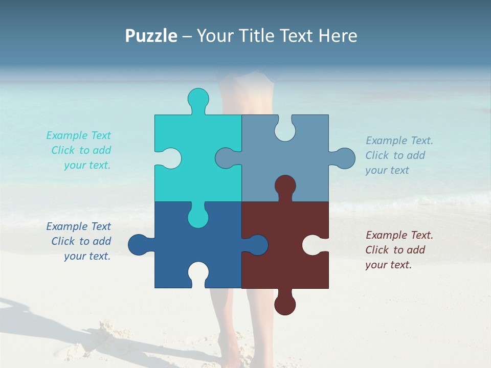 Girl Turquoise Holiday PowerPoint Template