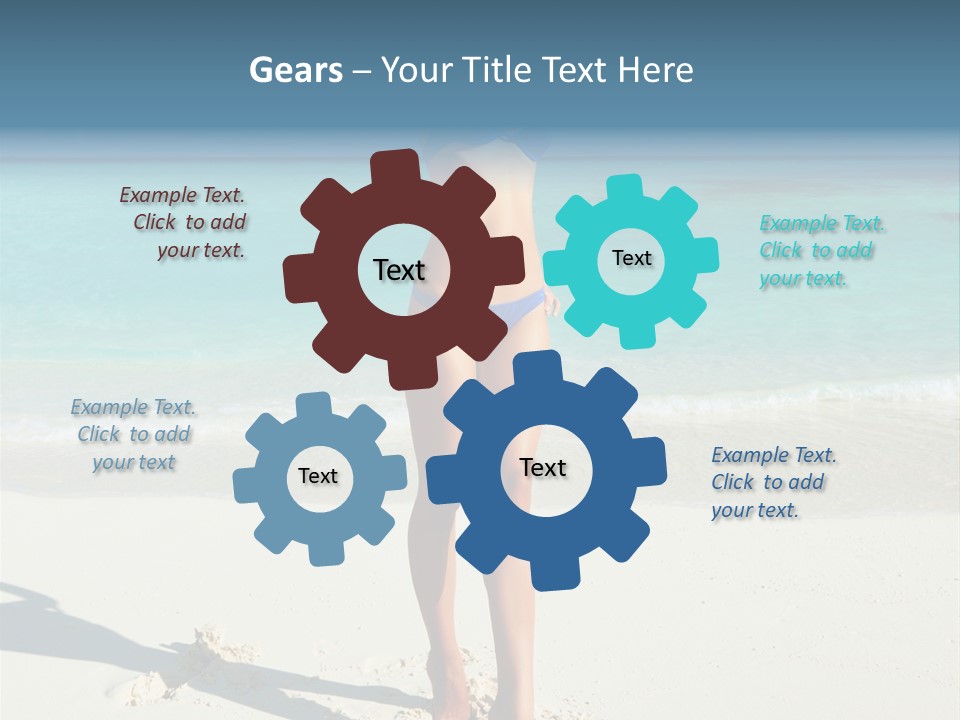 Girl Turquoise Holiday PowerPoint Template