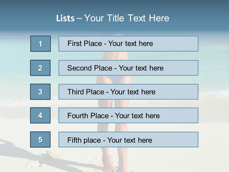 Girl Turquoise Holiday PowerPoint Template