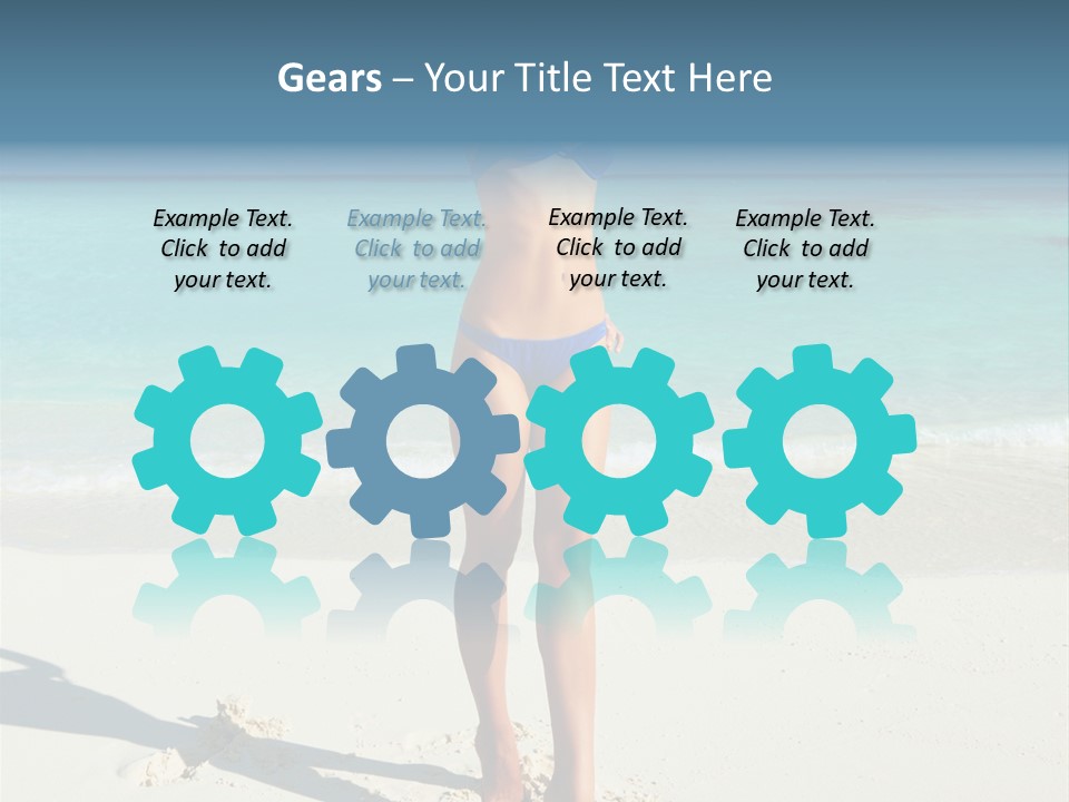 Girl Turquoise Holiday PowerPoint Template