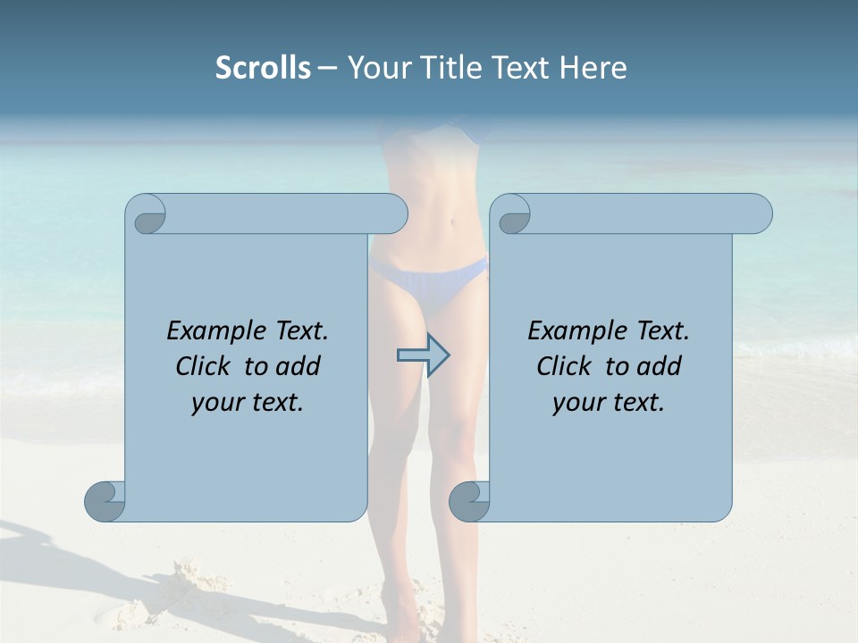 Girl Turquoise Holiday PowerPoint Template