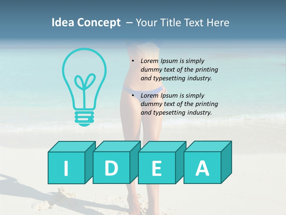 Girl Turquoise Holiday PowerPoint Template