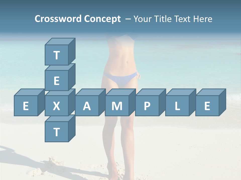 Girl Turquoise Holiday PowerPoint Template