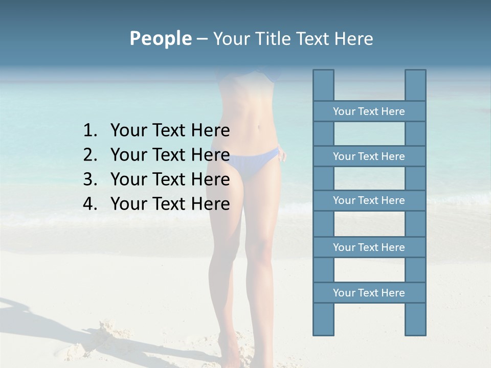 Girl Turquoise Holiday PowerPoint Template