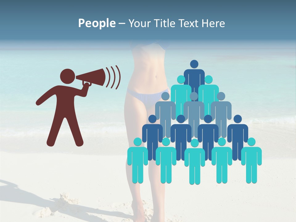 Girl Turquoise Holiday PowerPoint Template