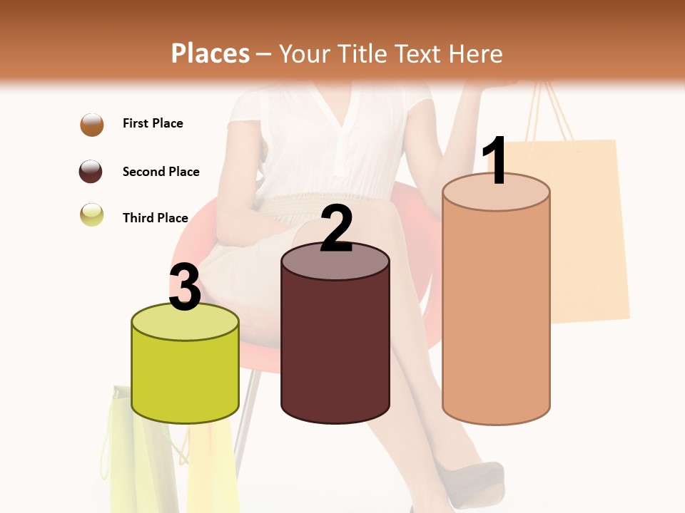 Pretty Shopping Lady PowerPoint Template