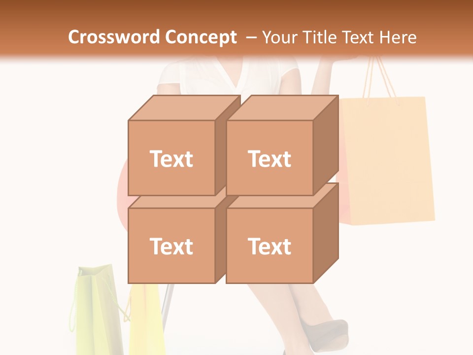 Pretty Shopping Lady PowerPoint Template