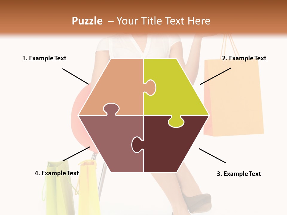 Pretty Shopping Lady PowerPoint Template