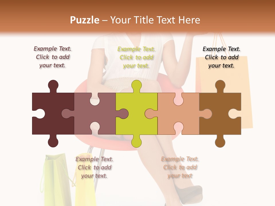 Pretty Shopping Lady PowerPoint Template