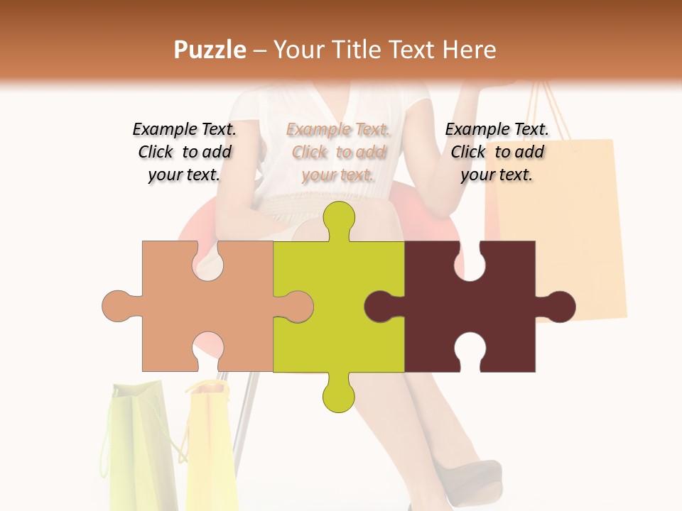 Pretty Shopping Lady PowerPoint Template