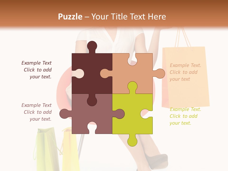 Pretty Shopping Lady PowerPoint Template